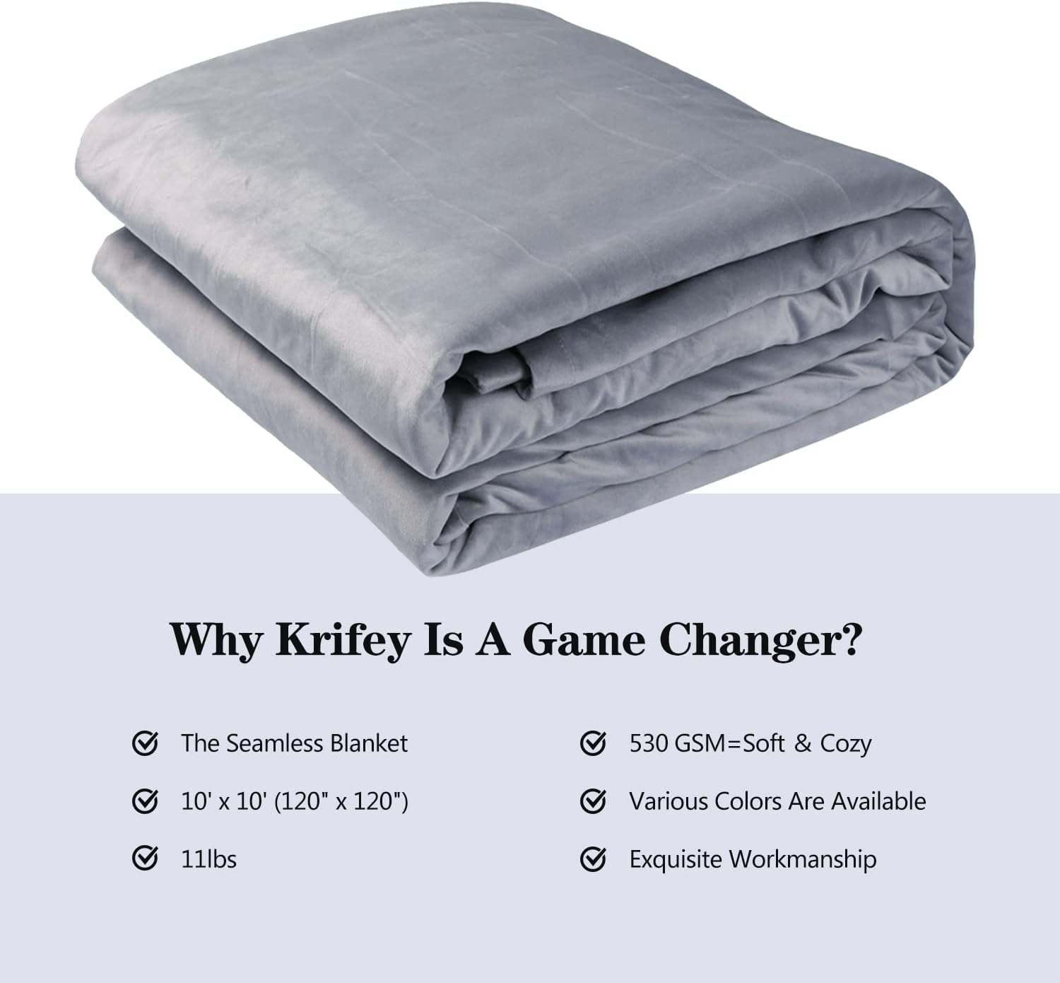 Krifey Manta de tamaño King extragrande de 120 x 120 pulgadas, cómodas mantas gruesas sin costuras para cama, sofá, campamento, picnic, manta cálida