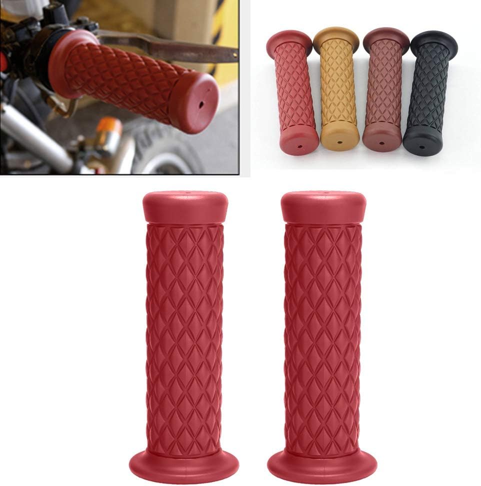 Manillar de goma retro antideslizante para motocicleta, cómodo manillar de 78 pulgadas, 0.866 in, 1 pulgada, 0.945 in
