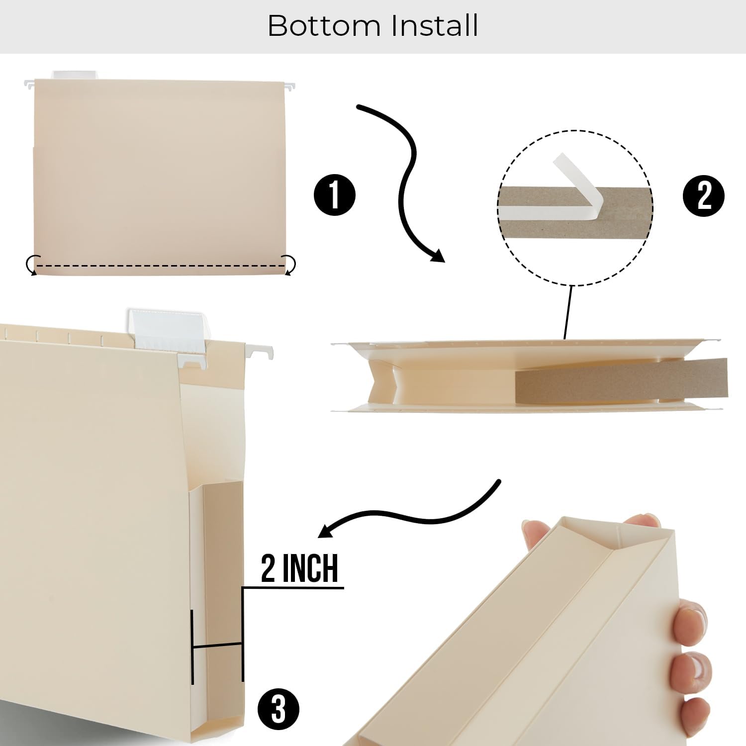 Y YOMA Paquete de 6 carpetas colgantes de capacidad extra, tamaño legal, carpeta decorativa reforzada, carpeta expandible de colores bonitos para