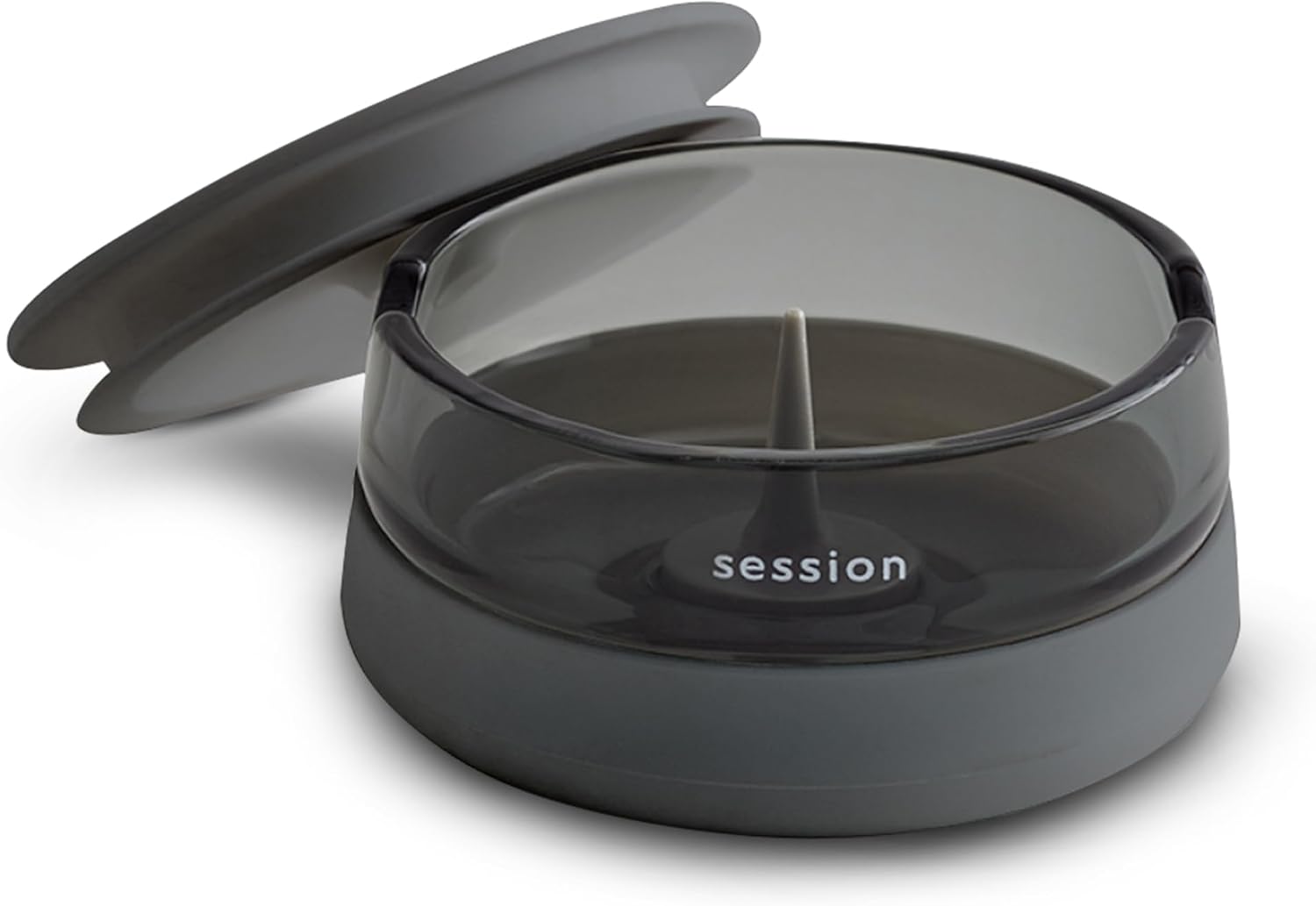Session Cenicero Goods, bandeja de cenizas reemplazable con tapa de silicona, cenicero para exteriores fabricado con material de vidrio de