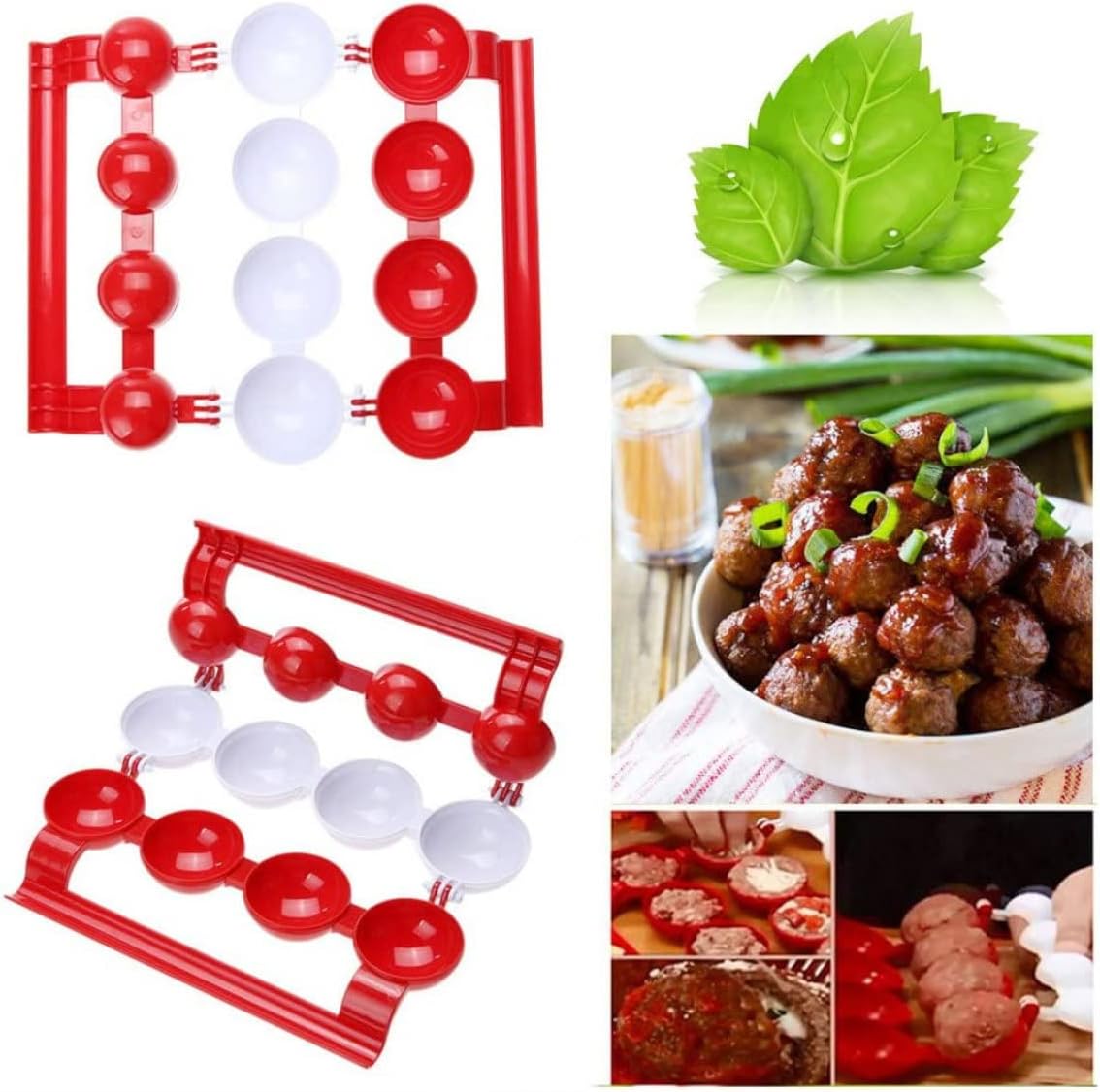 BUJIATANG Albóndigas Fabricante De Albóndigas Bolas De Pescado Molde Creativo De Bolas De Carne De Pescado Fabricante Casero De Bricolaje Molde