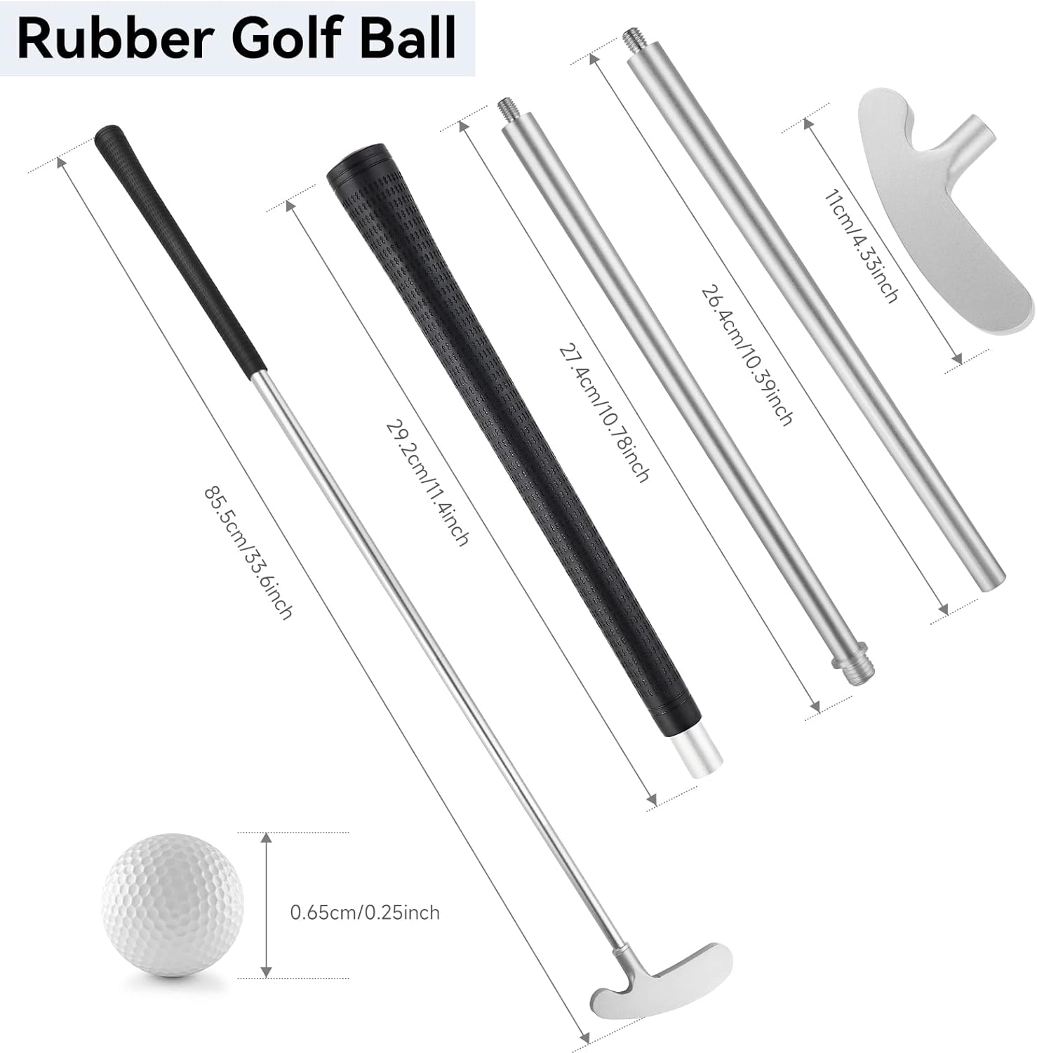 Putters de golf, accesorios de golf bidireccionales para hombres, mujeres y adultos, diestrozurdo, juego de miniclub de golf para niños,