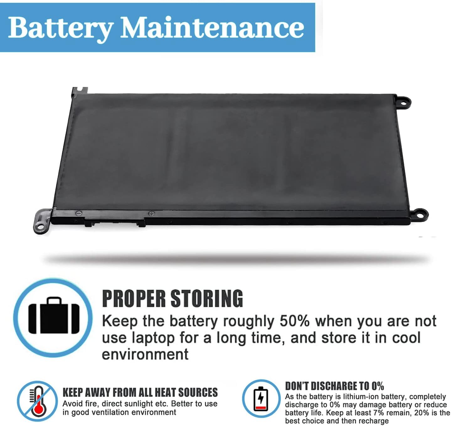 WDX0R – Batería para portátil Dell Inspiron 15 5000 7000 Series 15 5567 7579 5565 5568 5570 5578 5578 5579 7560 7570 7586 7573 13 5560 7570 7586