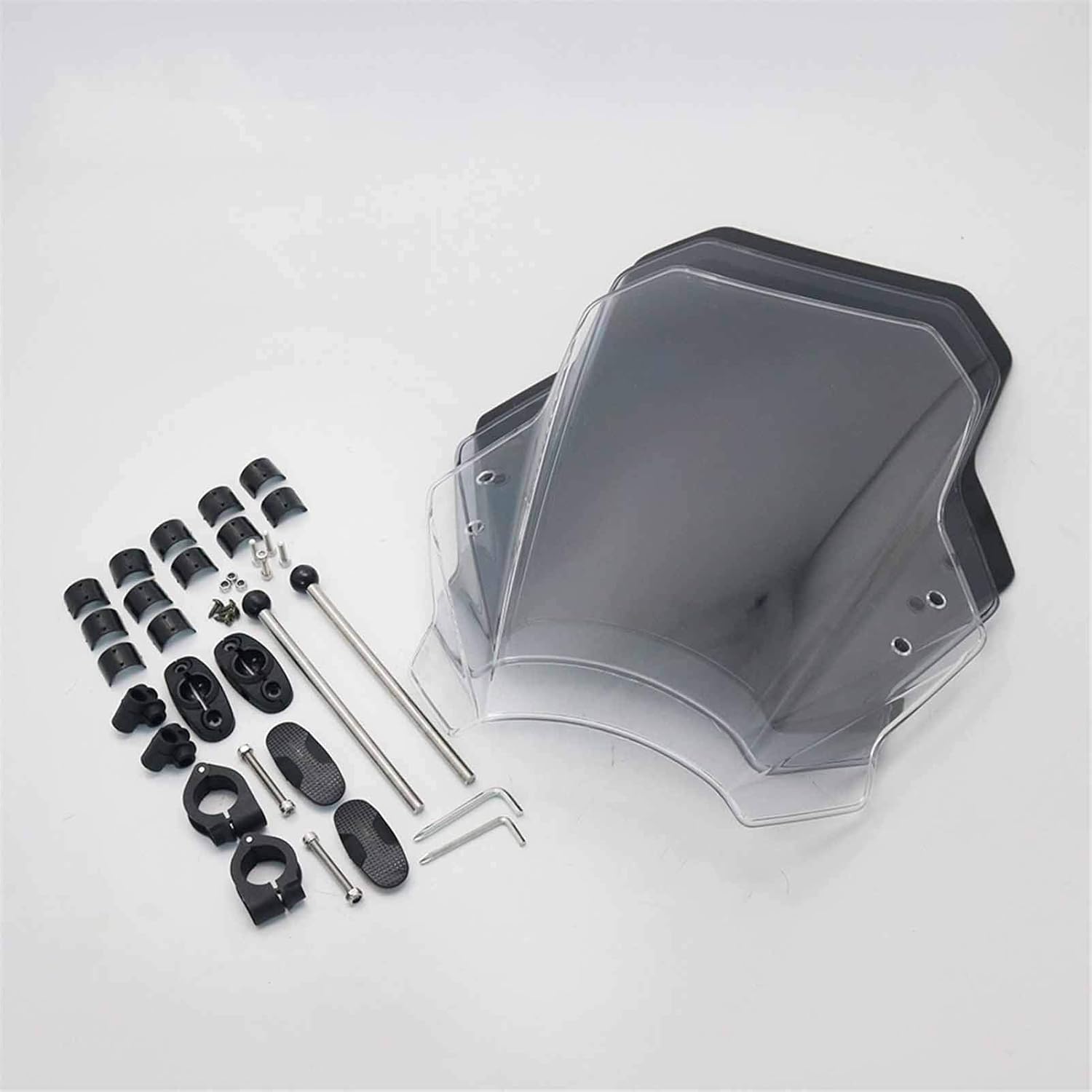 Parabrisas de motocicleta compatible con Kawasaki VERSYS 650 1000 X300 Vulcan S Z400 Z125 (color negro)