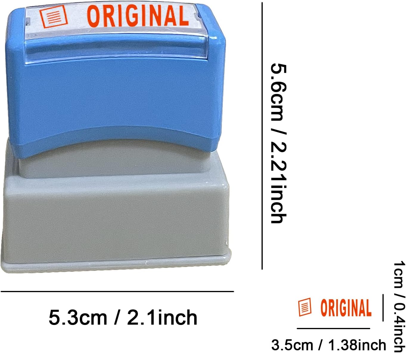 WAFJAMF Sello original  Sello de mensaje pre-entintado sello de oficina recargable tinta roja preinstalado  mediano