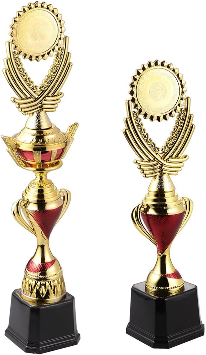 2 Pcs Plastic Trophy Award Trophy Cup Victory Award Plastic Award Trophy The Medal Student Small Trophy Universal