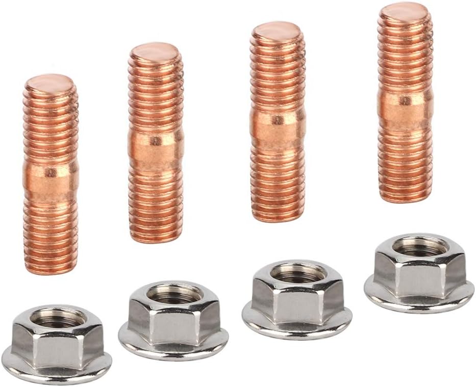 Kit de pernos Turbo, M10x1.50 Rosca T3 T4 T6 Kit de espárragos Turbo de escape, acero aleado de alta dureza
