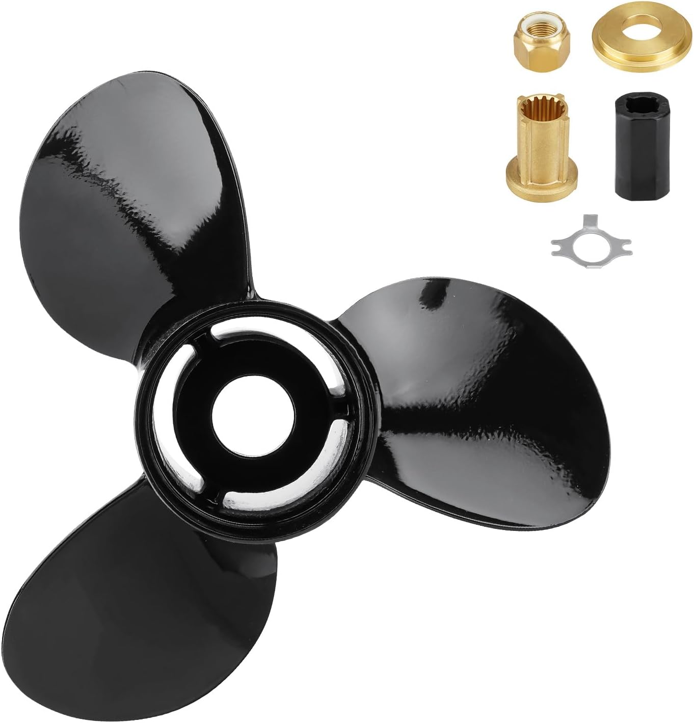 Hélice fuera de borda para barco 14 12×19, 14.25×21, 14×19, 13 14×17, 13 34×15, 14×13, 13.4×15, 10 38 x13, 9×9 apto para motores Mercury 6-300HP, 4