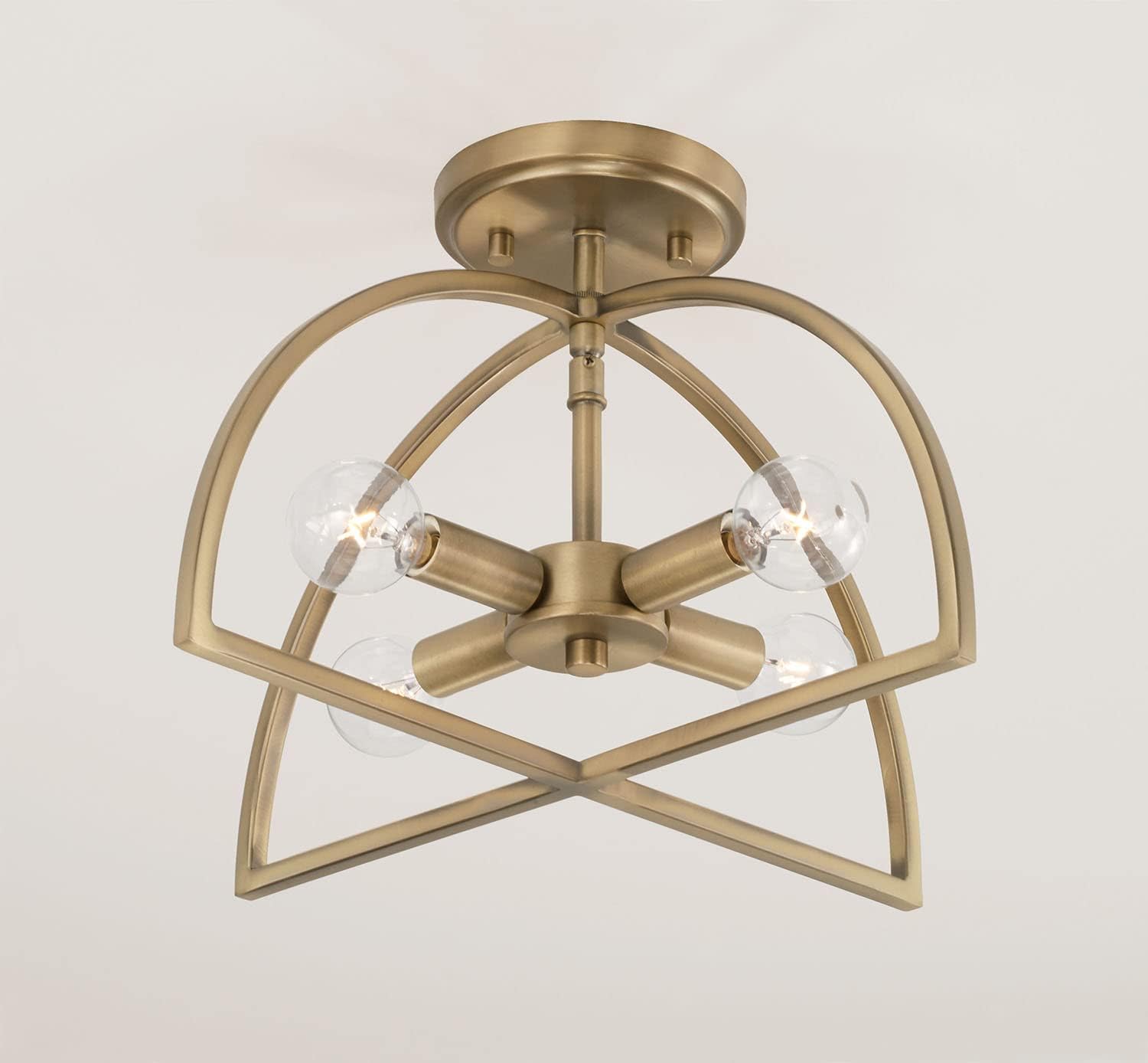 HomePlace Lighting 248841AD Lawson – Lámpara de techo moderna y minimalista convertible de doble montaje, 4 luces, 240 vatios en total, 9 pulgadas