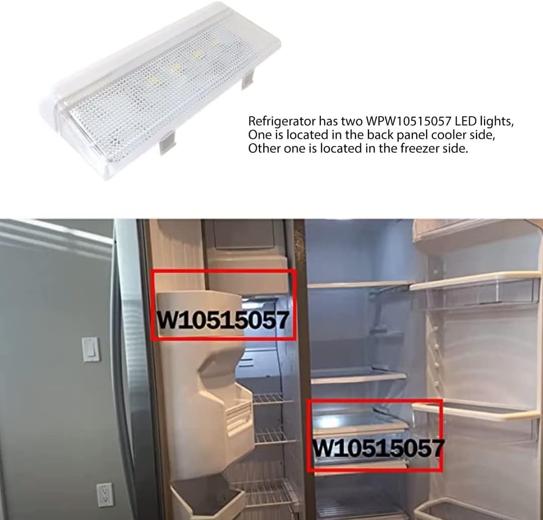 Reemplazo de luz LED WPW10515057 (AP6022533) W10515057 3021141 PS11755866 W10398007 para frigorífico WRS322FDAW04