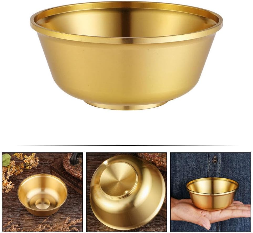 VOSAREA Cuenco de agua de altar Cuenco de oferta Tazón de agua budista tibetano Cuenco de agua Copa de vino Cáliz Taza de altar de meditación