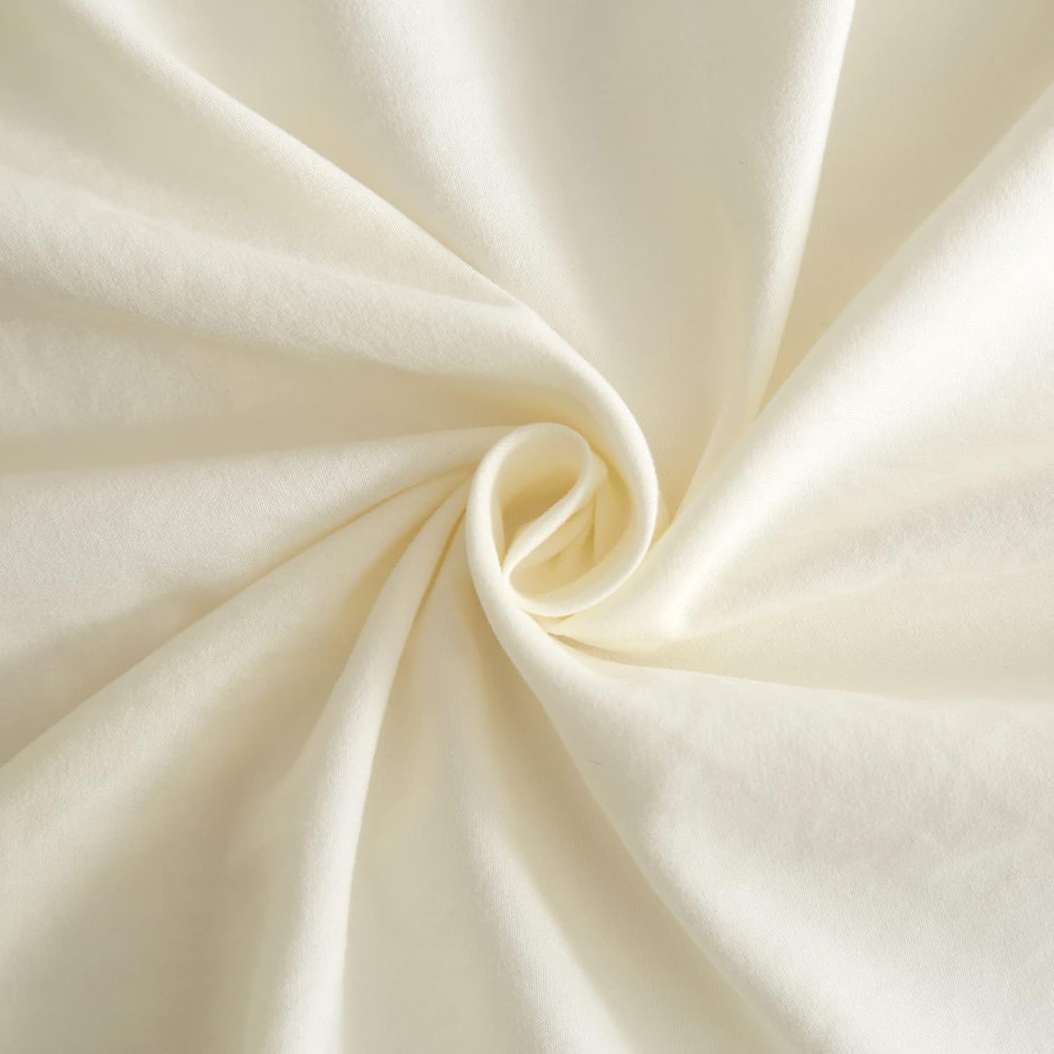 Juego de sábanas refrescantes de 3 piezas de color blanco crema, juego de sábanas y fundas de almohada transpirables, bolsillos profundos de fácil