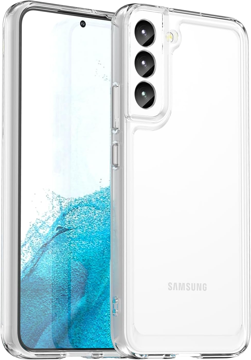 KOARWVC Funda transparente para Galaxy S22, Samsung S22 5G SM-S901U, funda suave y transparente de TPU para teléfono, a prueba de golpes,