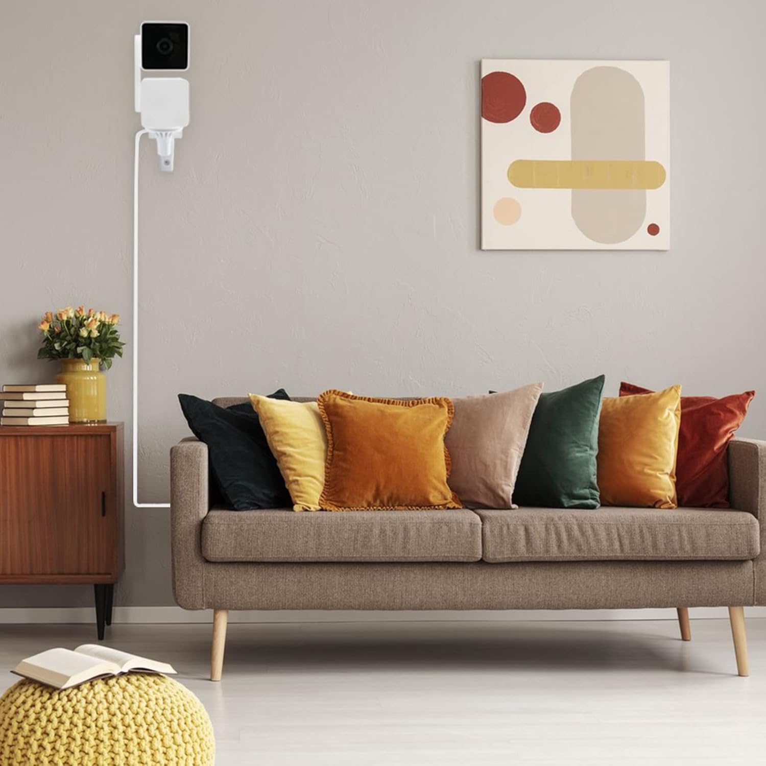 LEFXMOPHY Paquete de 2 cables de alimentación de 20 pies para WYZE Cam Pan V3 conector en forma de L de 90 grados, cable de carga micro USB en
