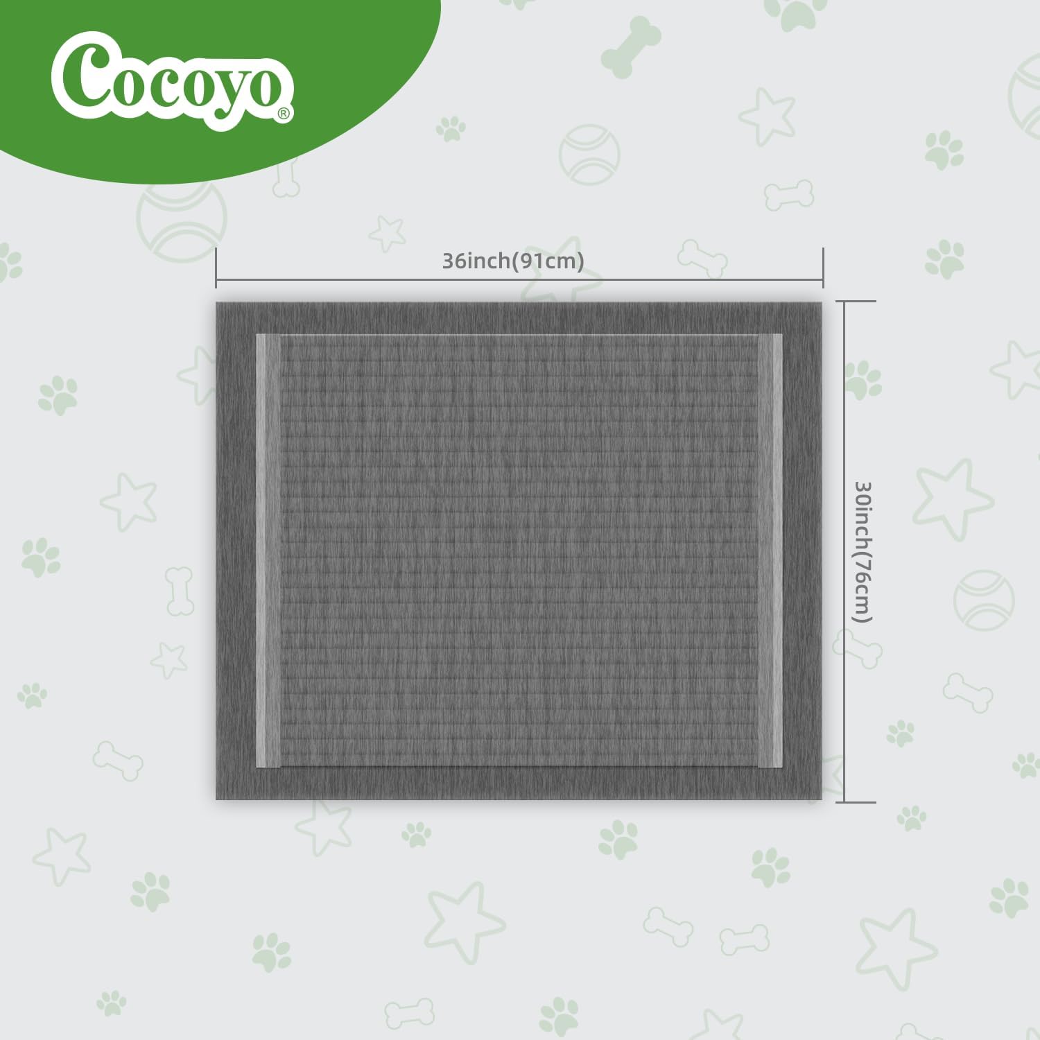 COCOYO Almohadillas de entrenamiento para perros de tamaño extra grande, absorción de carbono que elimina el olor de orina, almohadillas de carbón
