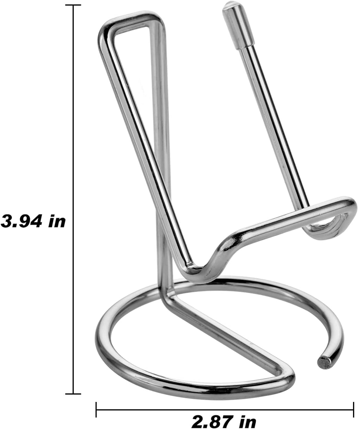 Paquete de 2 soportes para teléfono celular para escritorio, bonito soporte de metal plateado para teléfono celular, accesorios de escritorio,