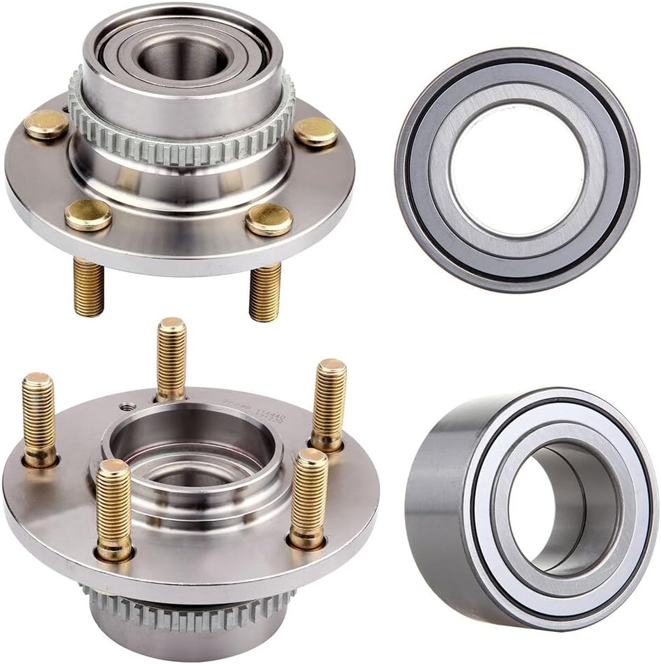 SCITOO 4 unidades de cojinete de rueda delantera y trasera 510034 512267 para Hyundai Tucson 2005-2009, para Kia Sportage 2005-2010 WABS 5 lengüetas