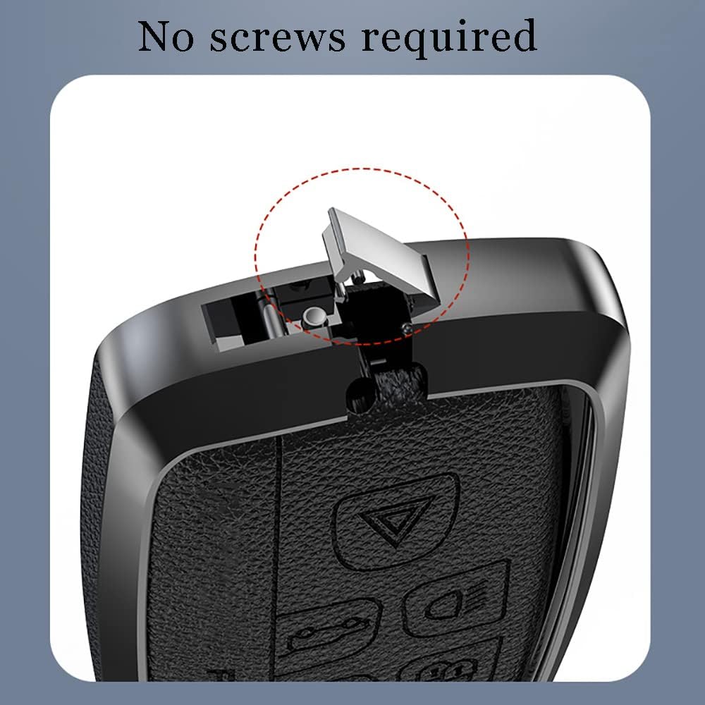 ontto Protector de llavero para Land Rover 2020 2019 de cuero para llave de automóvil, antiarañazos, protección completa, apta para Range Rover,