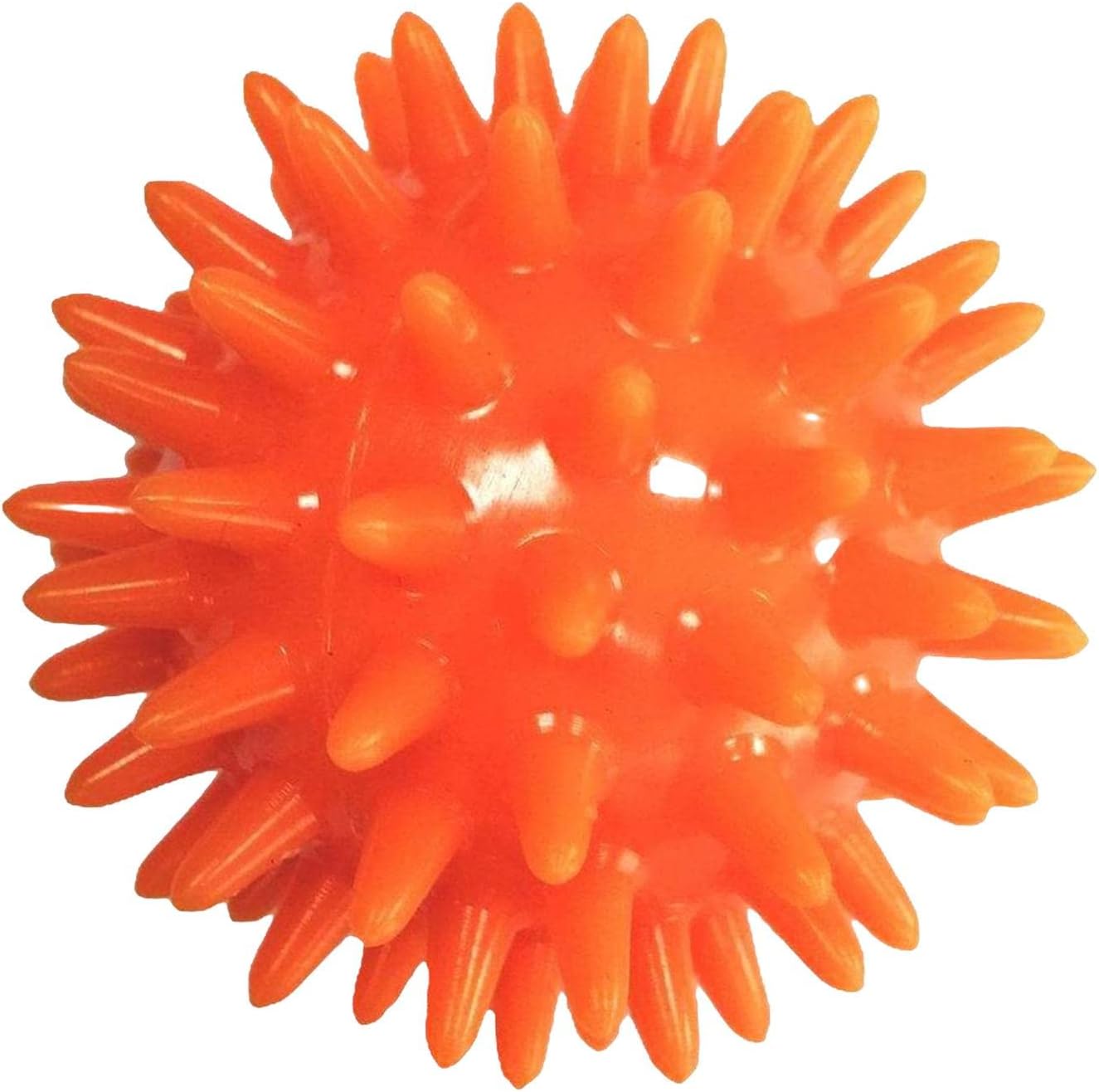 Esquirla Bola de masaje con pinchos, bola de ejercicio de 2.4 in de diámetro, tamaño de bolsillo, bola de masaje de pies, rodillo de masaje con púas