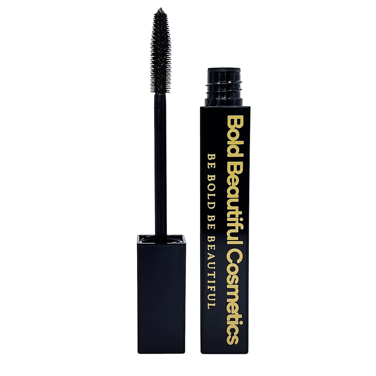 Máscara negra voluminizadora y alargadora de Bold Beautiful Cosmetics define y amplifica tus pestañas todo el día
