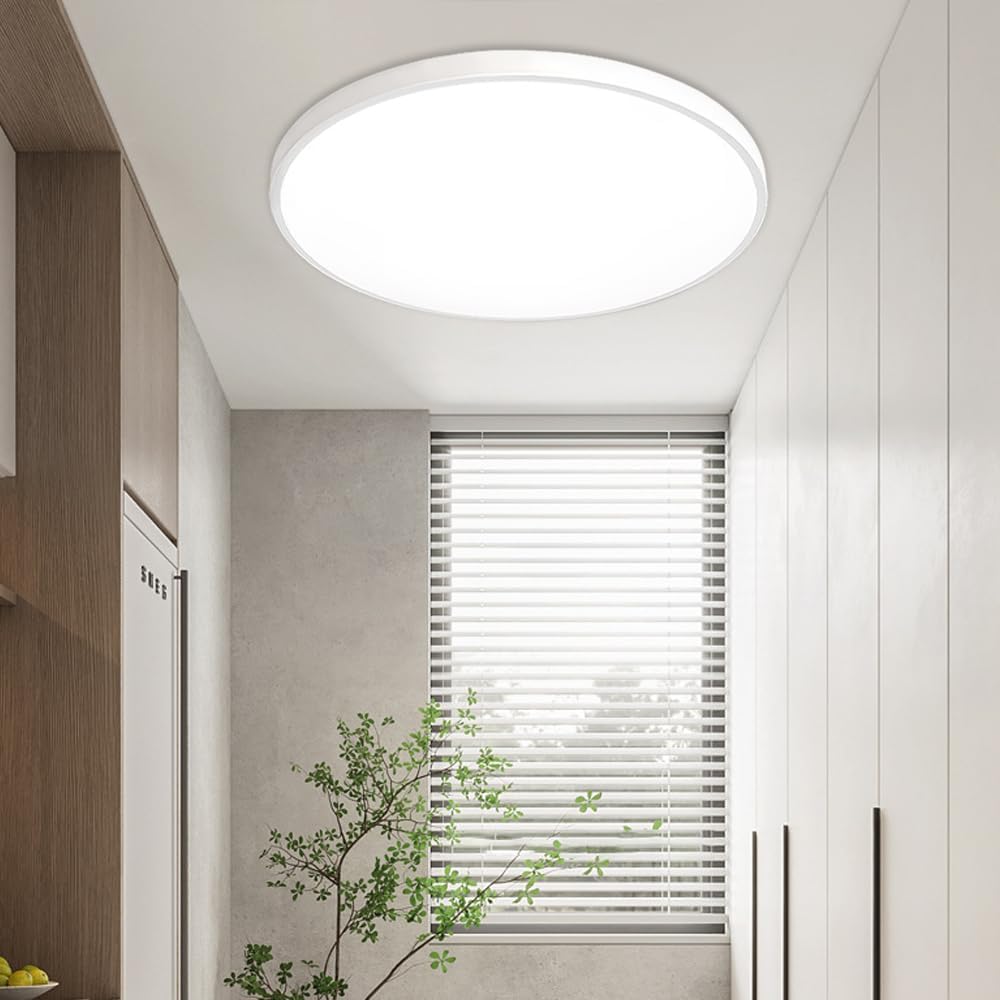 Lámpara de techo de montaje empotrado, lámpara LED de montaje en superficie de 30 W para dormitorio, cocina, lámparas de montaje plano ultrafinas y