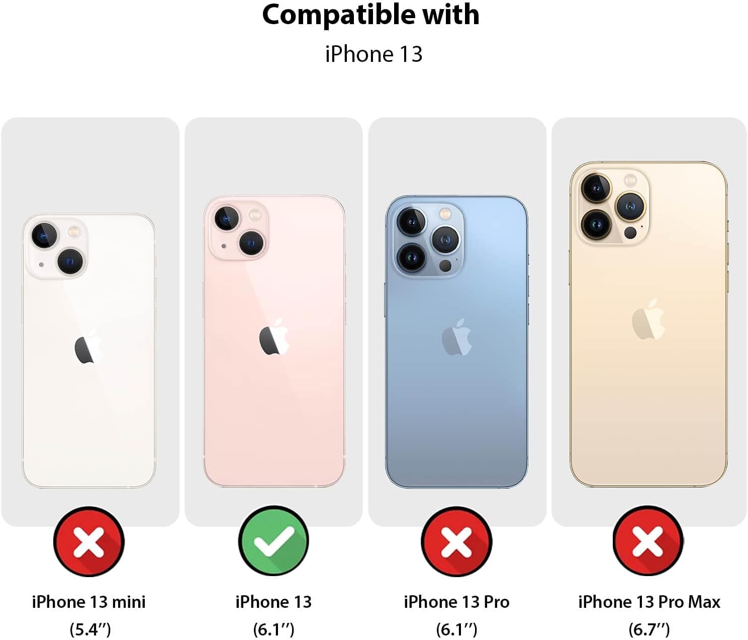 Zuslab Funda de silicona real compatible con Apple iPhone 13 de 6.1 pulgadas (2021), silicona líquida antiarañazos, goma de gel, a prueba de golpes,