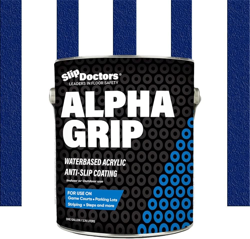 Alpha Grip Pickleball Court – Pintura para hormigón, asfalto y piedra, revestimiento antideslizante para una tracción superior (azul pickleball, 1