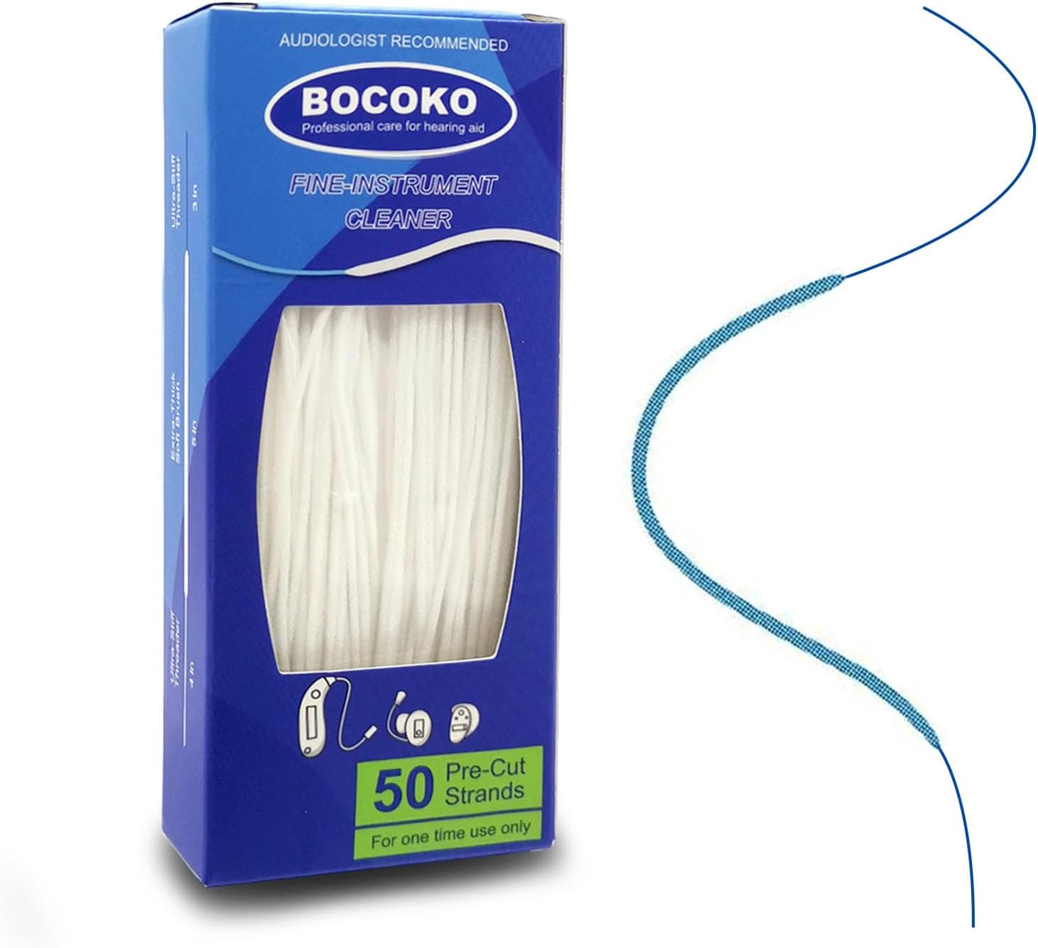 50 unidades de limpiador de audífonos listos para usar, kits de limpieza de instrumentos finos con rosca efectiva para dispositivos auditivos (50)