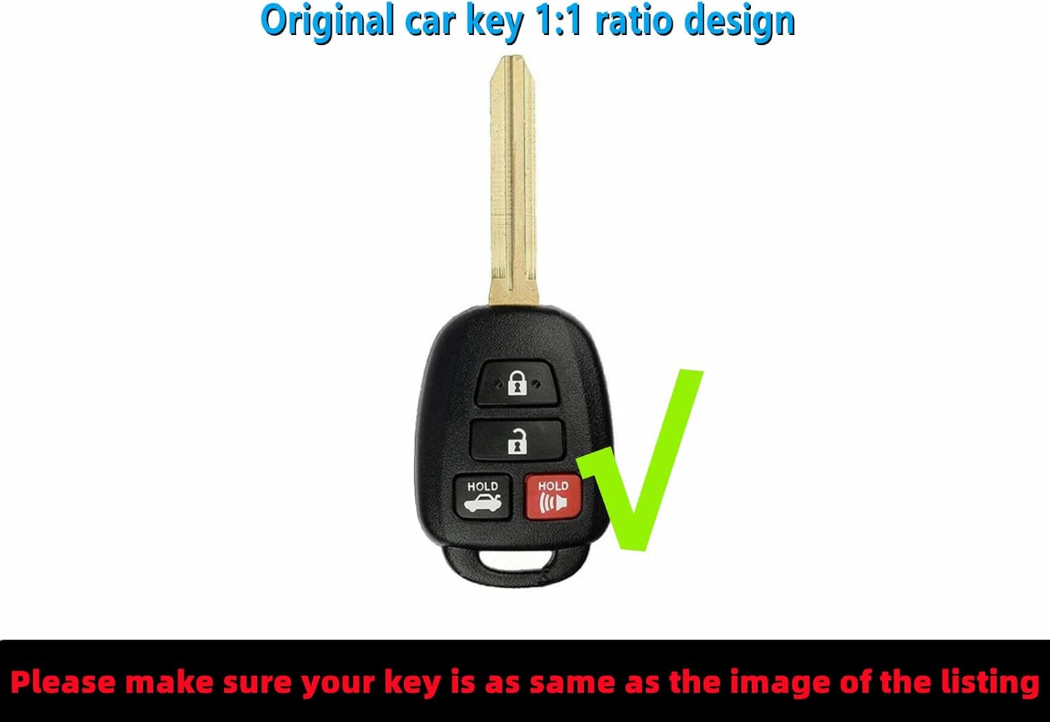 Funda de goma de silicona para llavero compatible con Toyota Scion FR-S tC Avalon Camry Corolla iM Highlander RAV4 Sequoia Venza Yaris HYQ12BDM