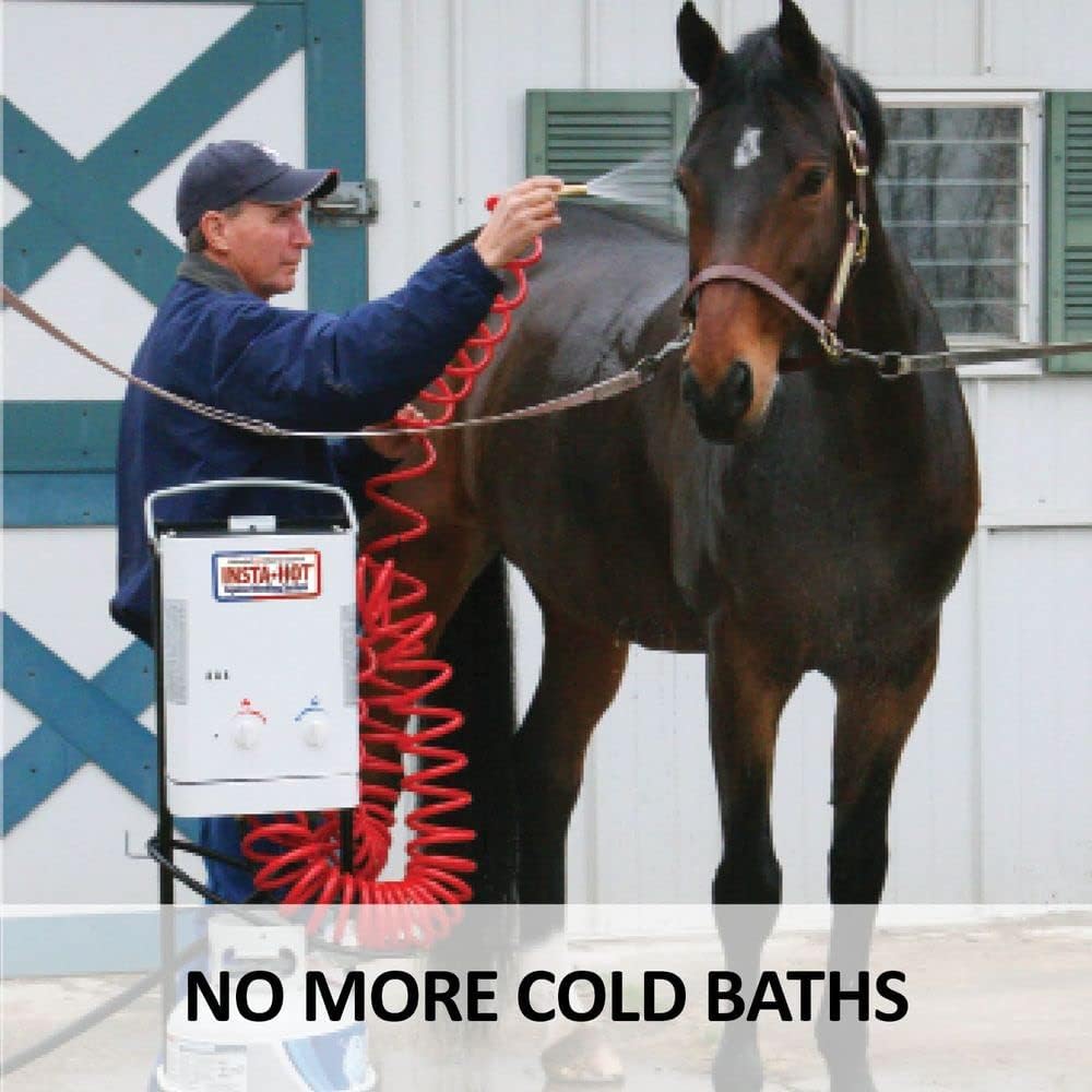 Original Portable Equine Washing System  Ultimate Comfort with Instant Warm Water  Comfortable, Stress-Free Horse