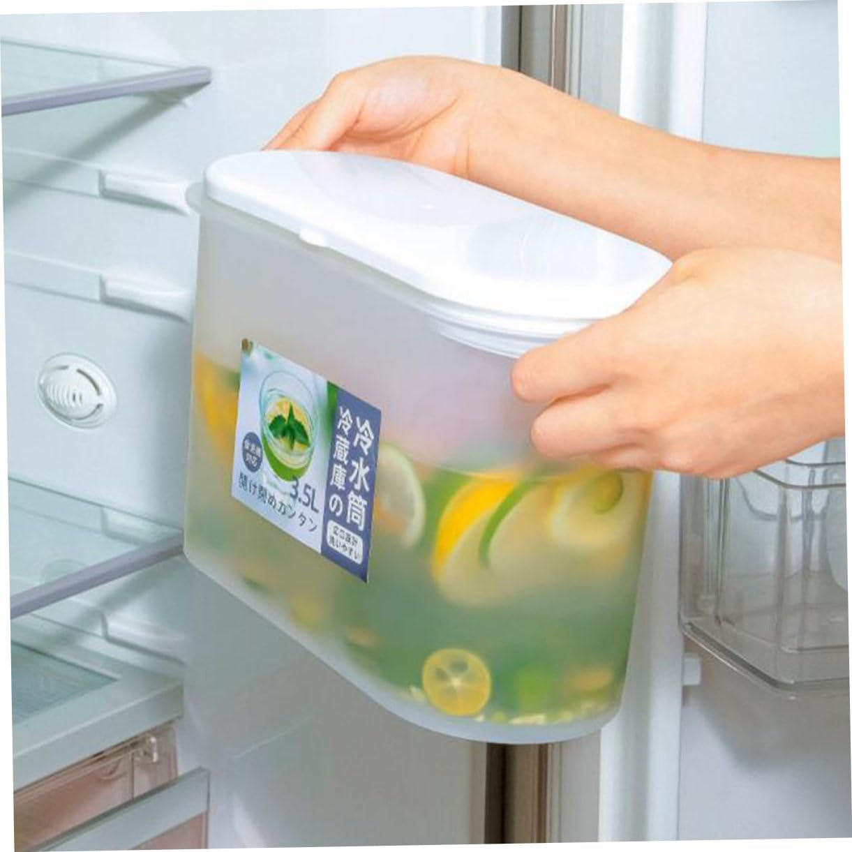 Frigorífico Hervidor de agua de plástico Jarra de agua de plástico Jarra de jugo de plástico Jarra de jugo de bebidas heladas Refrigerador