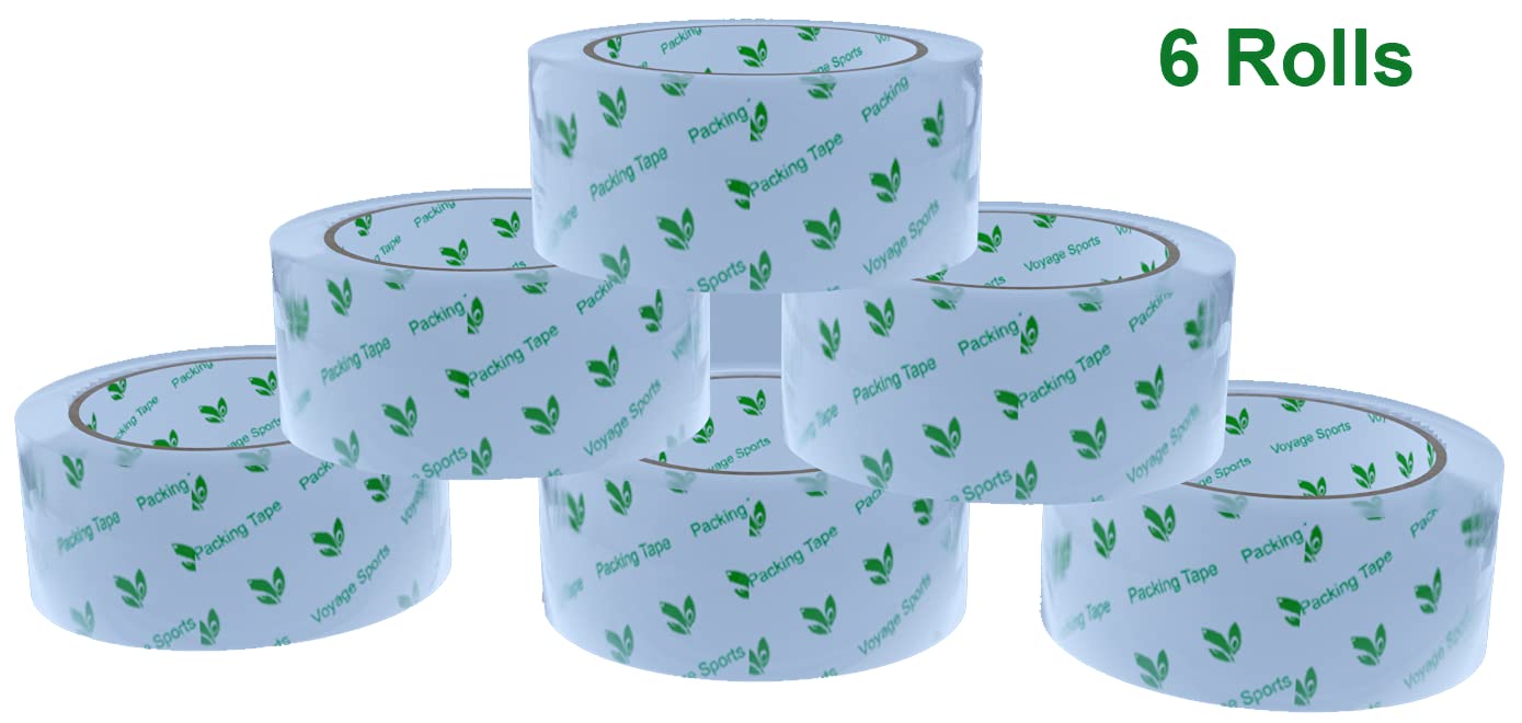 Voyage Sports Cinta de embalaje de almacenamiento de larga duración, 6 rollos, 1.88 pulgadas x 54.6 yardas cada rollo, diseñada para mudanza,