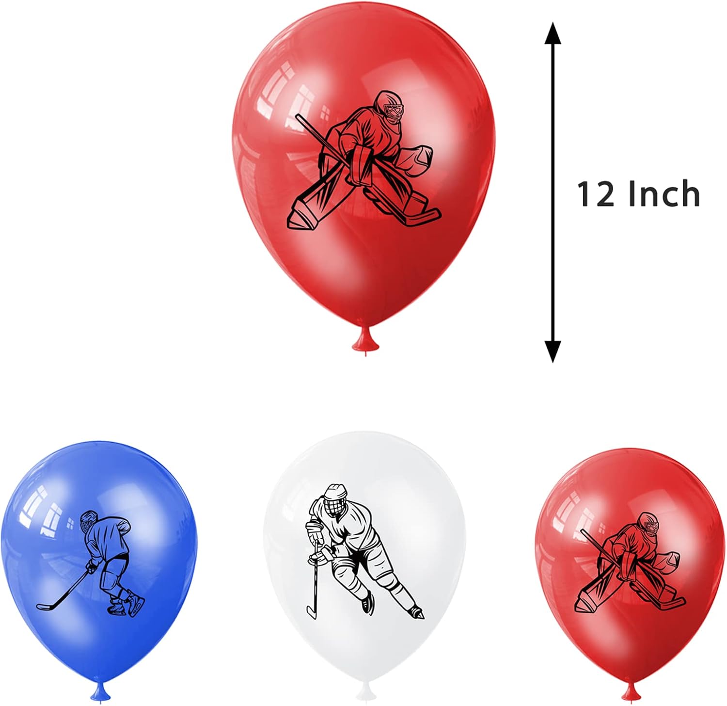 Decoración de fiesta de cumpleaños de hockey sobre hielo, suministros de fiesta de hockey sobre hielo, incluye pancarta de feliz cumpleaños, globos