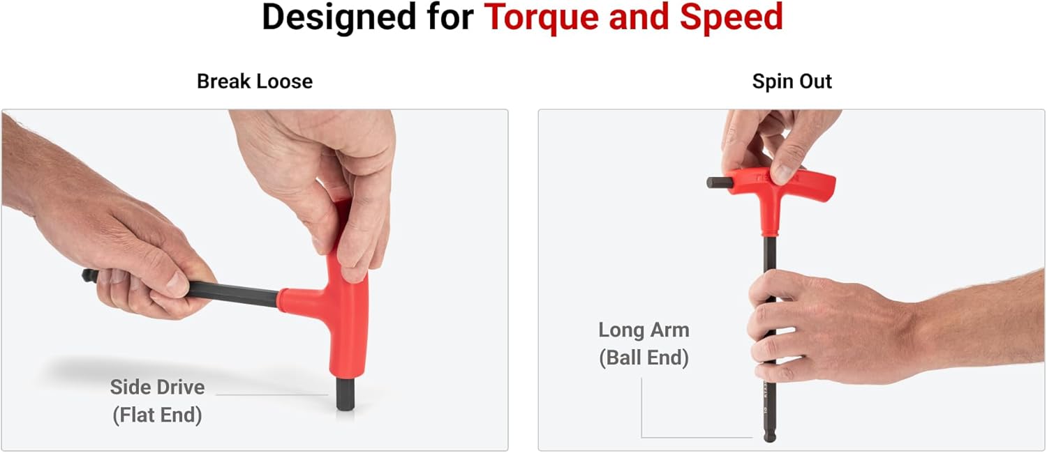 TEKTON Llave hexagonal con mango en T de extremo de bola de 18 pulgadas  KTX37125