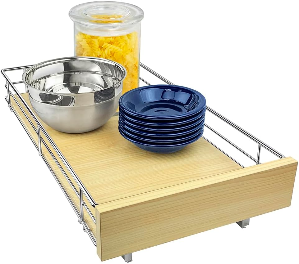 Lynk Professional Select – Cajón organizador desplegabledeslizante de 11 x 21 pulgadas para gabinetes de cocina, despensa, ollas, sartenes, de