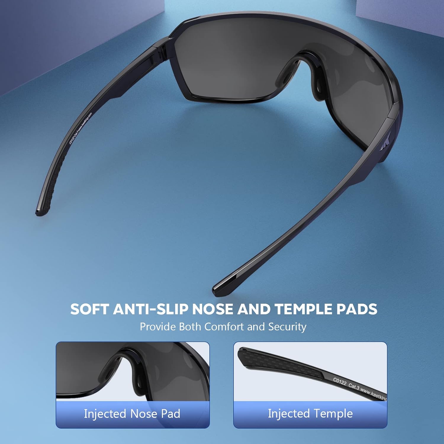 KastKing Gunnison – Gafas de sol deportivas polarizadas para hombres y mujeres, para béisbol, ciclismo, pesca, correr, protección UV
