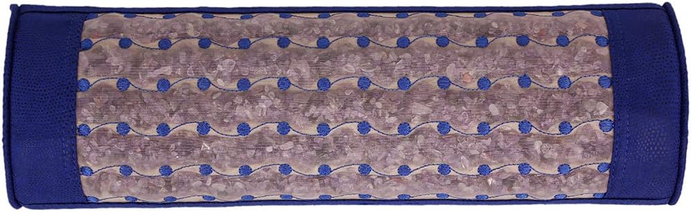 GemsMat – Capri – Almohada natural 100% de piedra amatista 16 pulgadas de largo x 5 pulgadas de ancho x 3 pulgadas de alto (firme) Mat Cuello de