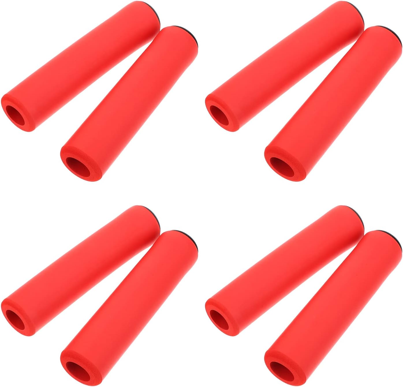 BESPORTBLE 4 pares de fundas universales de agarre de mano para motocicleta, cubiertas de esponja antideslizantes para manillar color negro