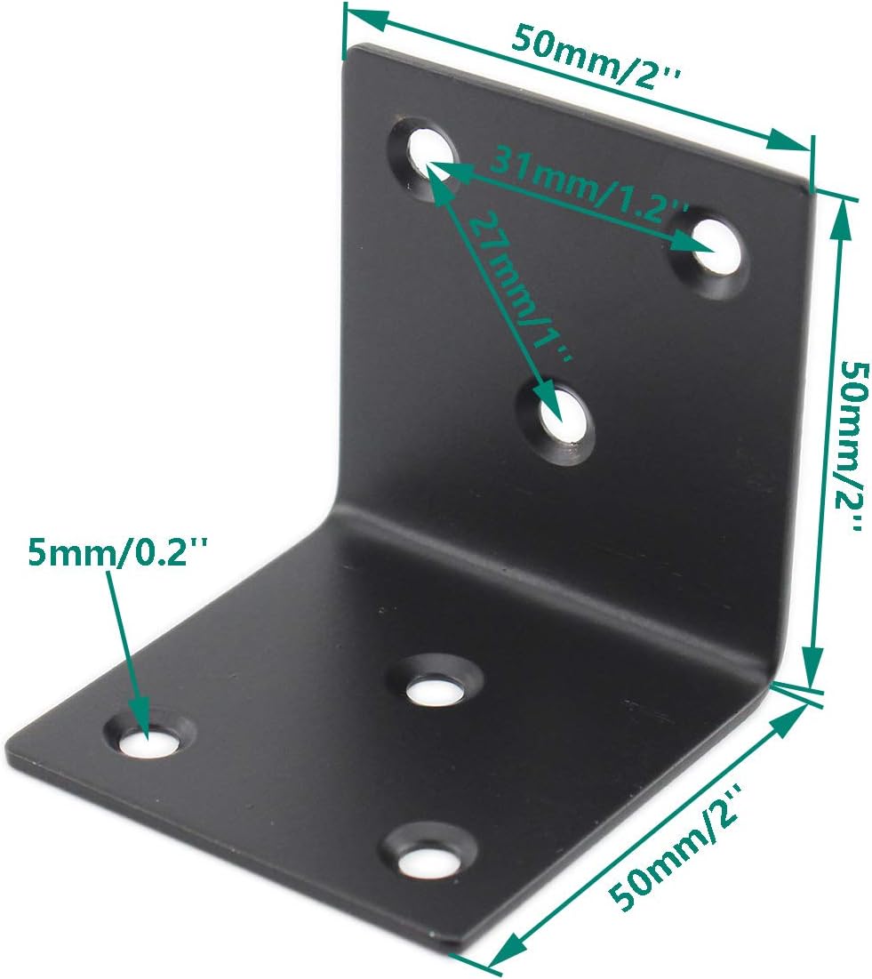 Soporte de esquina de acero inoxidable resistente, soporte de estante en forma de L, soporte de esquina de 90 grados, articulación grande, ángulo