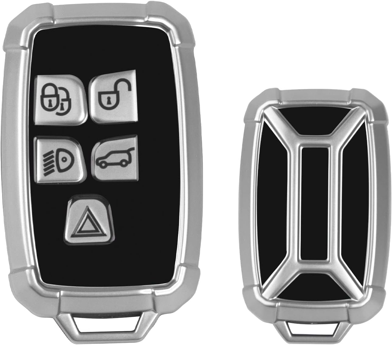 x xotic tech Funda para llavero compatible con Range Rover Evoque Discovery LR4 Land Rover Sport o Jaguar XF XJ F-PACE F-Type 5 botones, protección