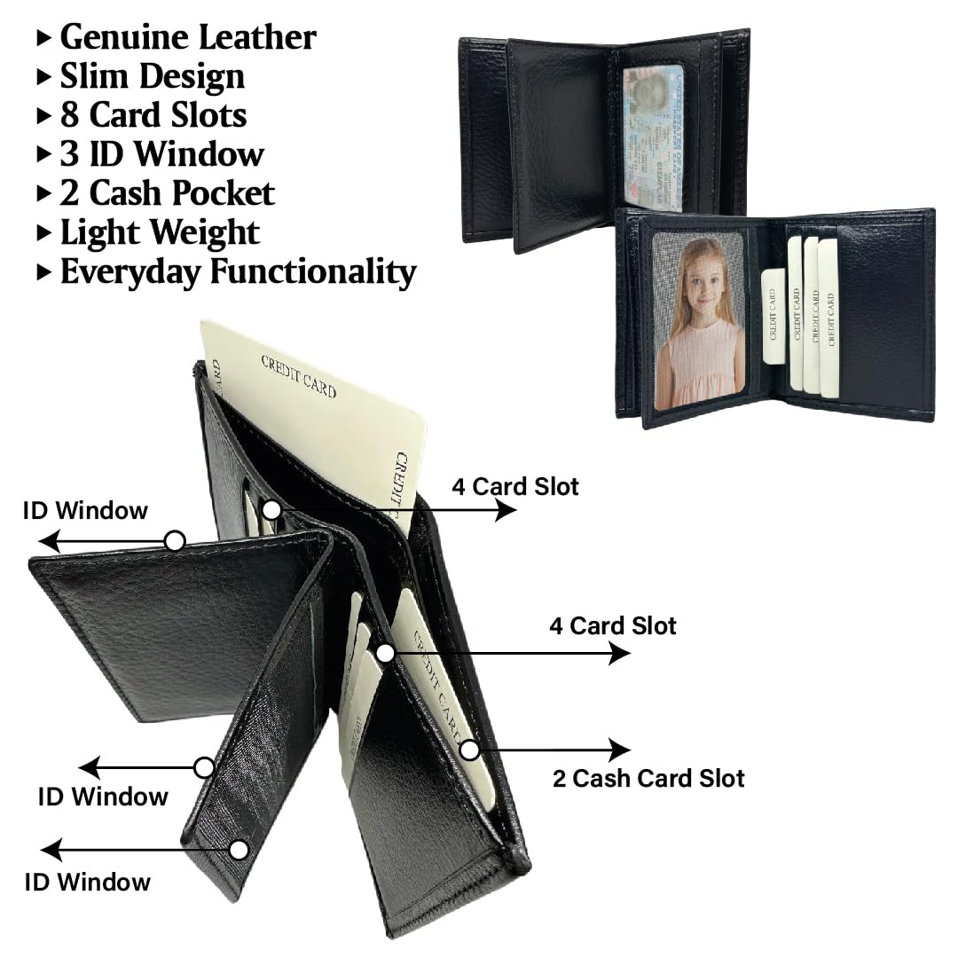 Genuine Leather Customized Wallet For Men Who Have Everything, Anniversary Gift for Him, Christmas Gifts for Men, Birthday Gift for Husband, Custom
