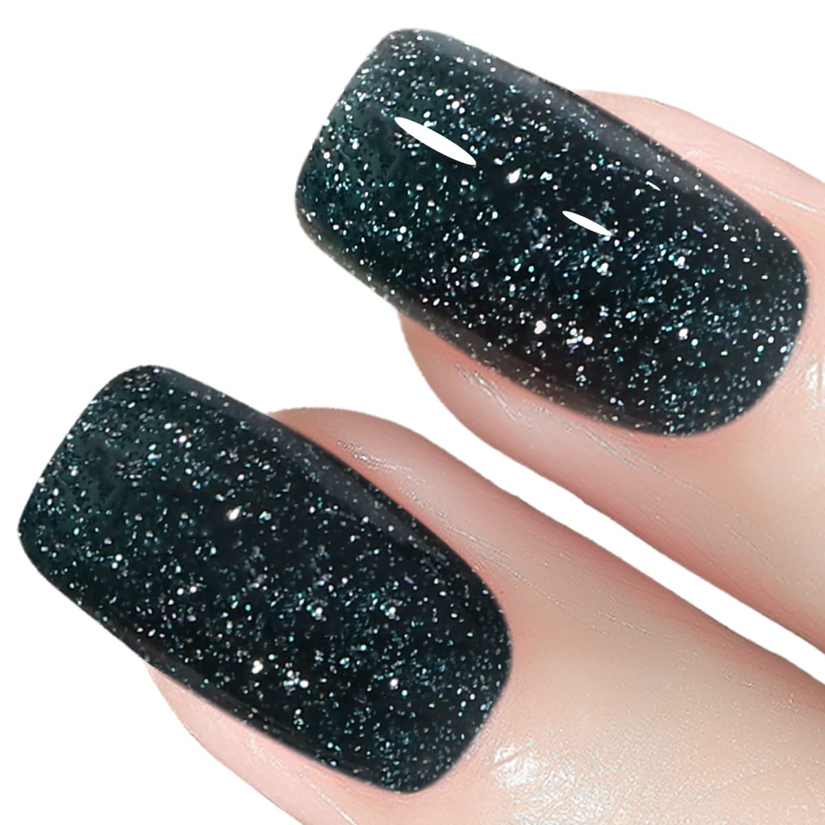 YADADA Esmalte de uñas de gel, esmalte de gel verde oscuro Starlight, esmalte de uñas de gel neutro, colores de otoño, 0.42 onzas líquidas, 0.4fl oz
