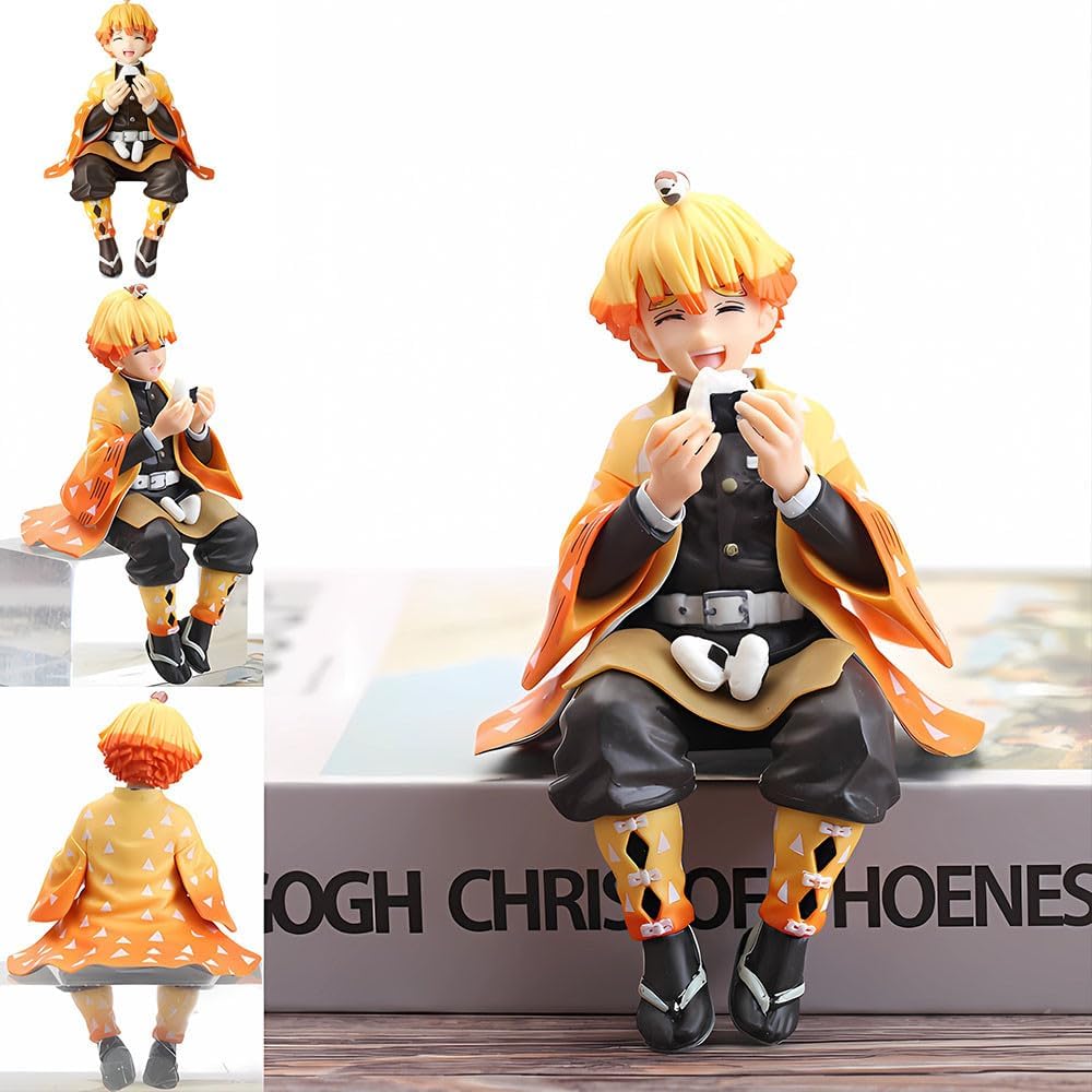 Agatsuma Zenitsu Figura de acción Comiendo Bolas de Arroz Serie Figuras de Demonio Monster Slayer Colección Ghost Slayer Juguetes Decoración de