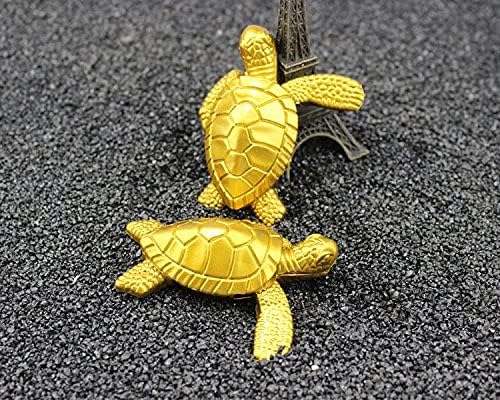 (Sin butano) Creativo Divertido Encendedor Butano Encendedor Metal Tortuga Dorada
