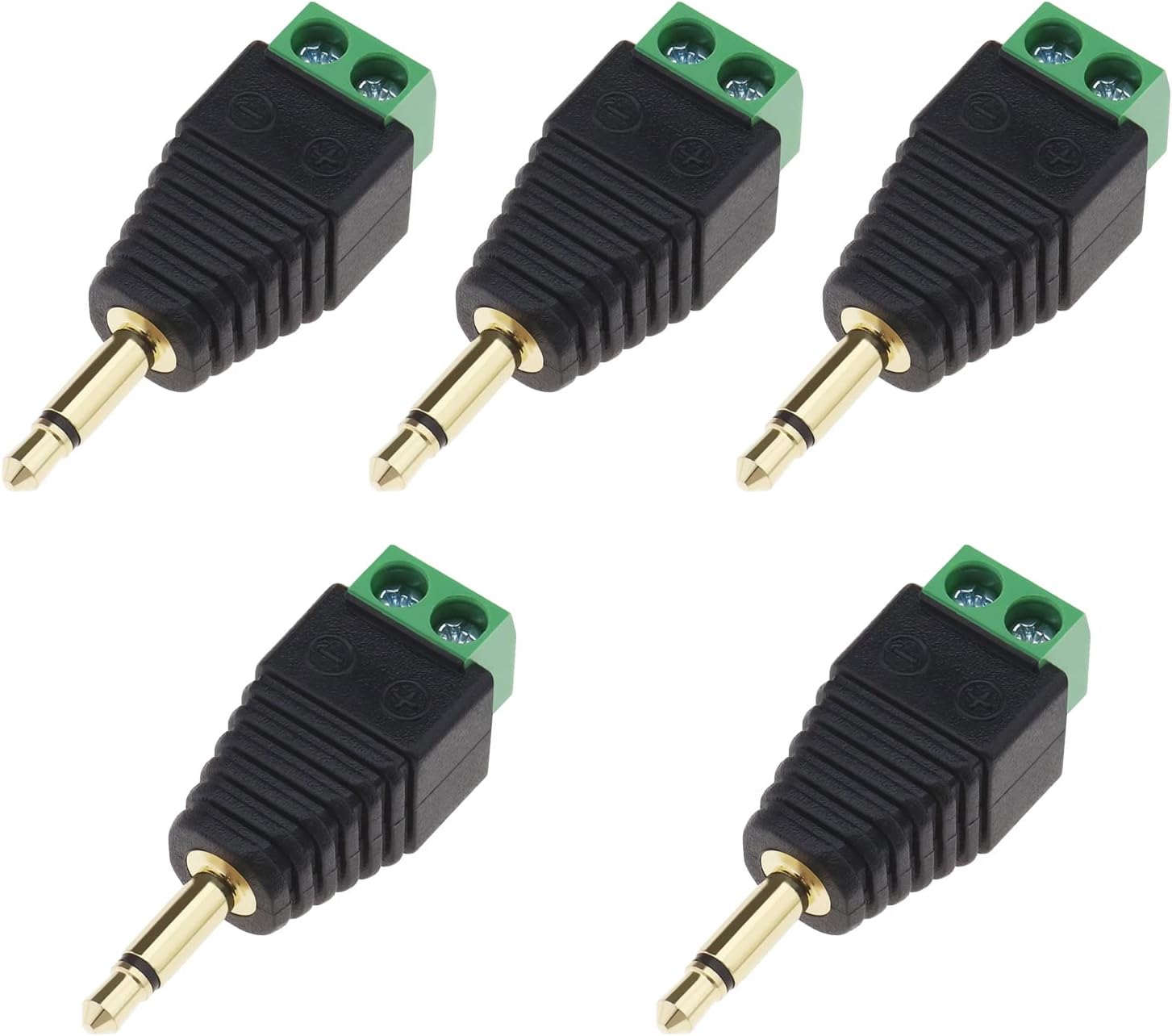 eMagTech Conector de alimentación macho sin soldadura de 0.138 in, bloques de terminales de tornillo mono de 0.138 in, accesorios para micrófono,