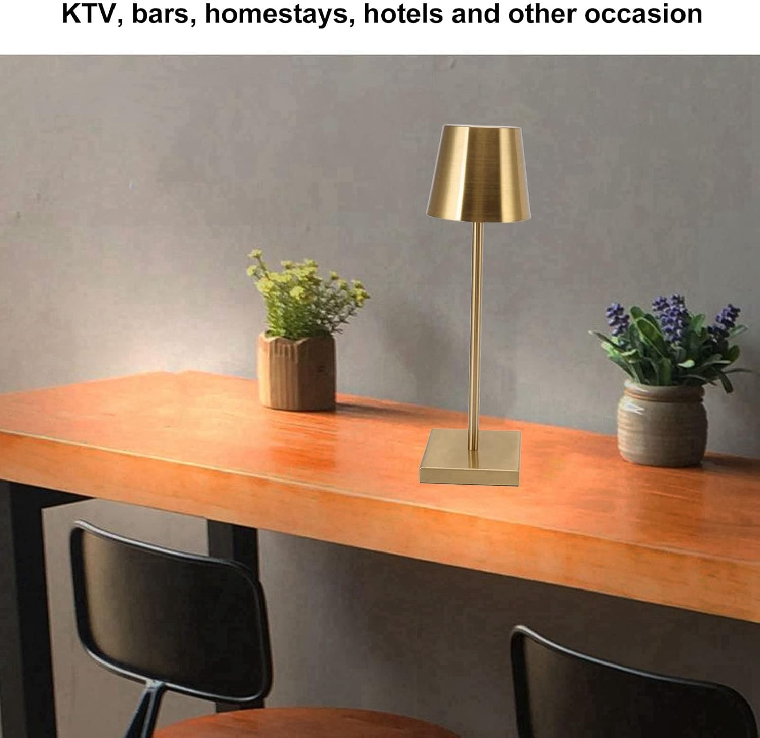 Lámpara táctil LED, moderna y simple batería recargable, luces táctiles de escritorio táctil, alto brillo, regulable, lámpara con interruptor táctil