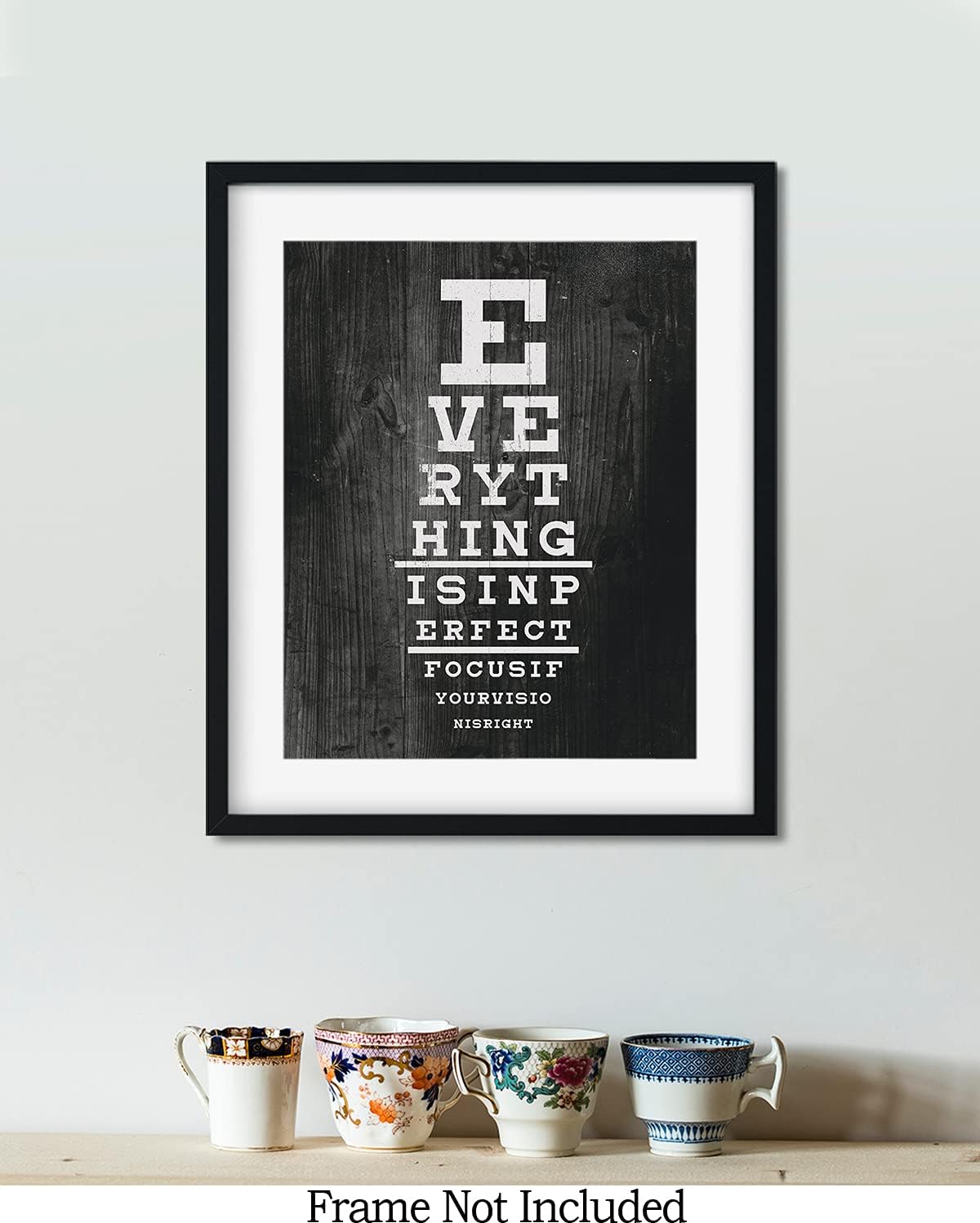 Govivo Everything Is In Perfect Focus – Impresión artística de pared con cita motivacional, impresión de decoración de pared, póster o lienzo para