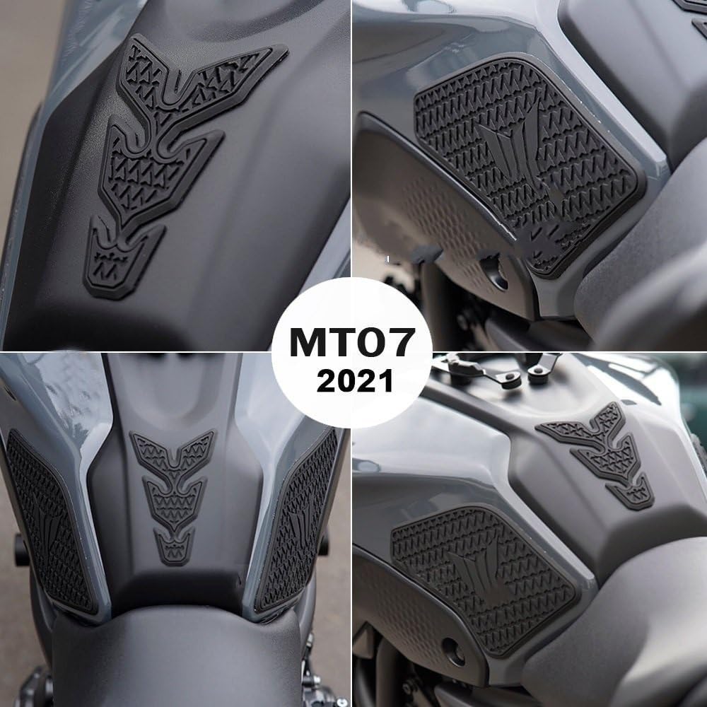 Fuel Tank Sticker Decal Motorcycle Accessories Non-Slip Side Fuel Tank Stickers 2021 2022 2023 for Y&AMAHA MT07 MT-07 MT 07 Waterproof Pad Rubber