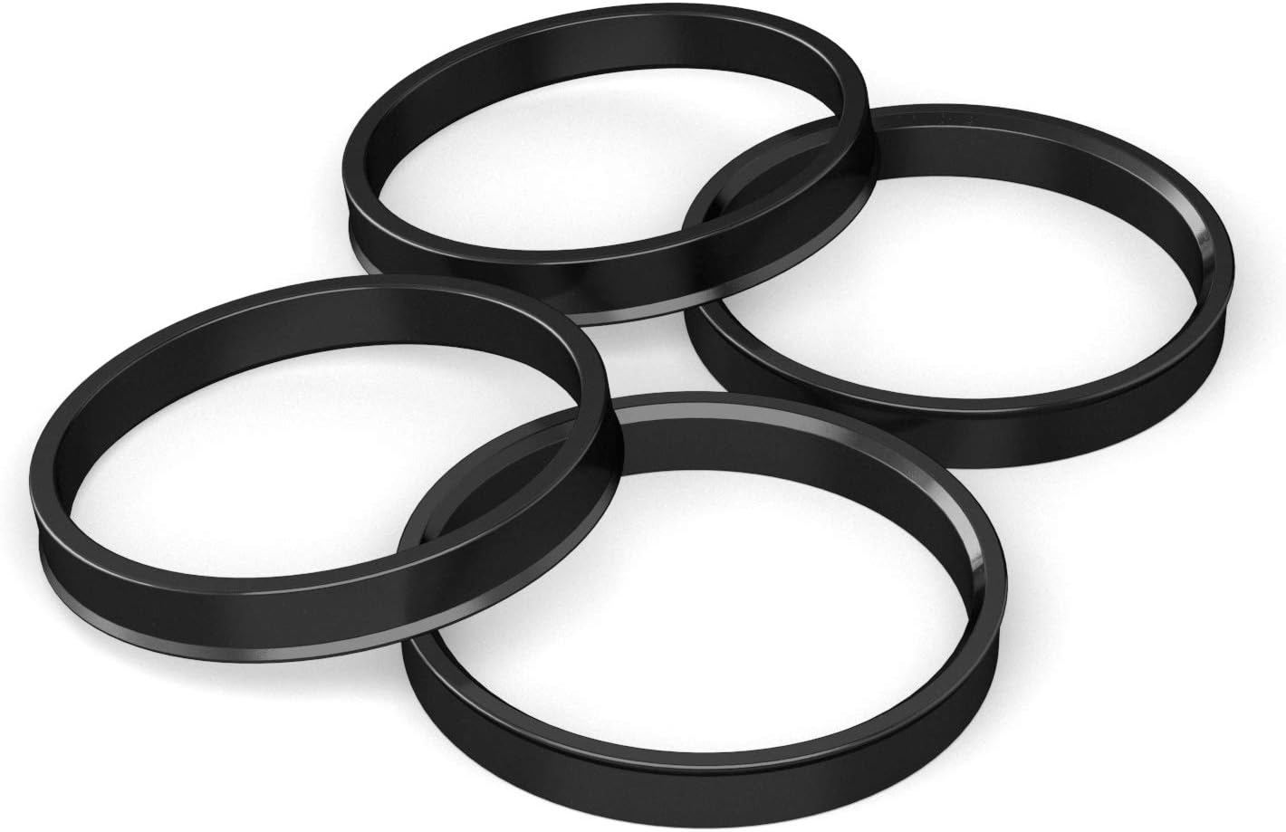 Anillos espaciadores centrales de 64.1 mm de DI a 73.1 mm de DE, anillos espaciadores de plástico de policarbonato negro, solo compatible con Honda
