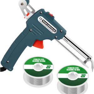 Kit de soldador con 2 unidades de alambre de soldadura de aluminio de acero inoxidable, 110 V 60 W, kit de pistola de soldadura automática con una Kit de soldador con 2 unidades de alambre de soldadura de aluminio de acero inoxidable, 110 V 60 W, kit de pistola de soldadura automática con una
